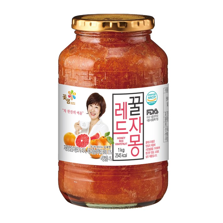 꽃샘식품 꿀레드자몽차, 1kg, 1개