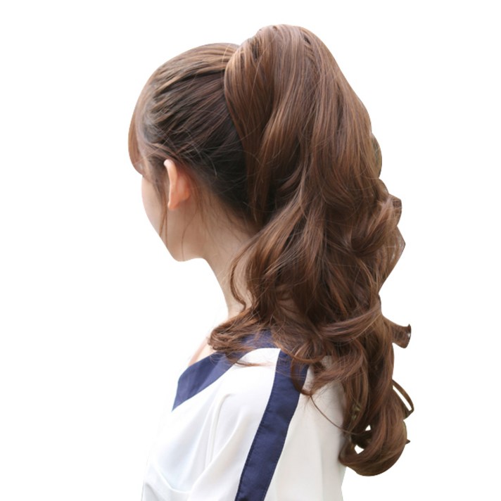 가발프랜즈 웨이브 집게 달비 부분가발 45cm, 투톤브라운, 1개
