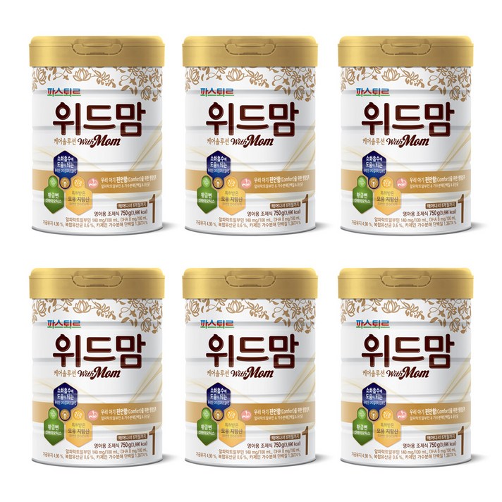 위드맘 케어 솔루션 분유 1단계, 750g, 6개