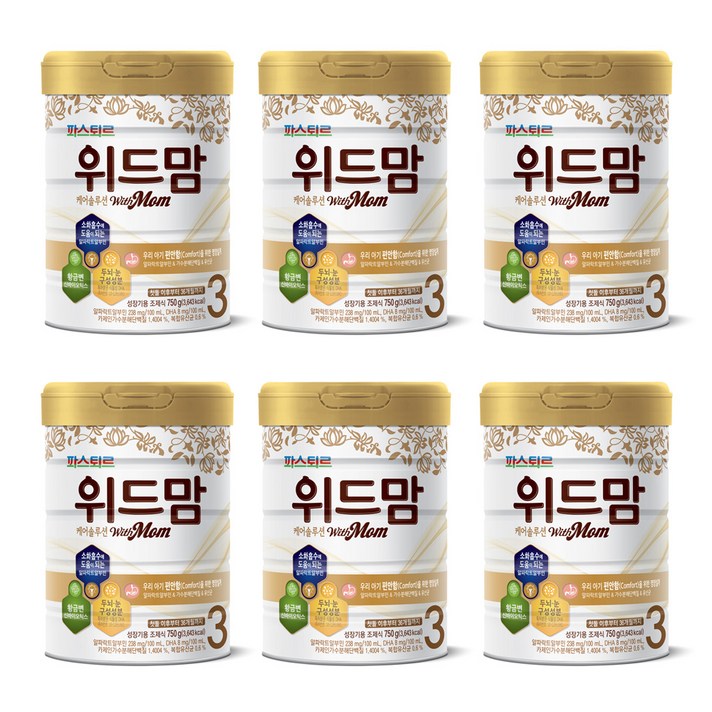 위드맘 케어 솔루션 분유 3단계, 750g, 6개