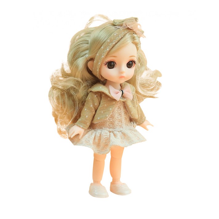 사리엘셀러브리티즈 미니 베이비돌 구체 관절 인형 01레일라, 16cm, 혼합색상