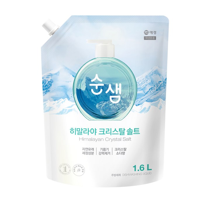순샘 히말라야 크리스탈 솔트 주방세제 리필, 1.6L, 1개