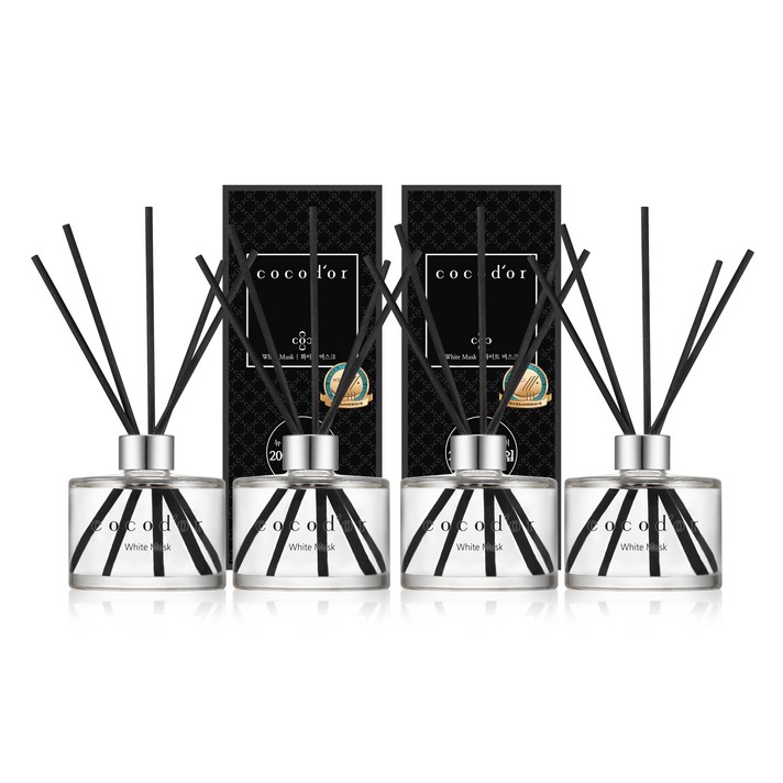 코코도르 뉴 디퓨저 200ml x 4p, 화이트머스크