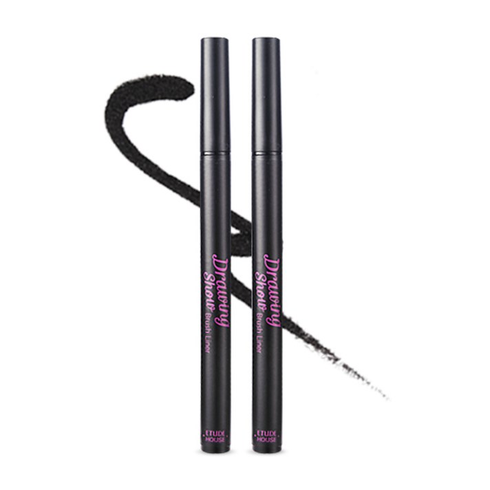 에뛰드 드로잉쇼 브러쉬 라이너 0.6g, BK801 흑심블랙, 2개