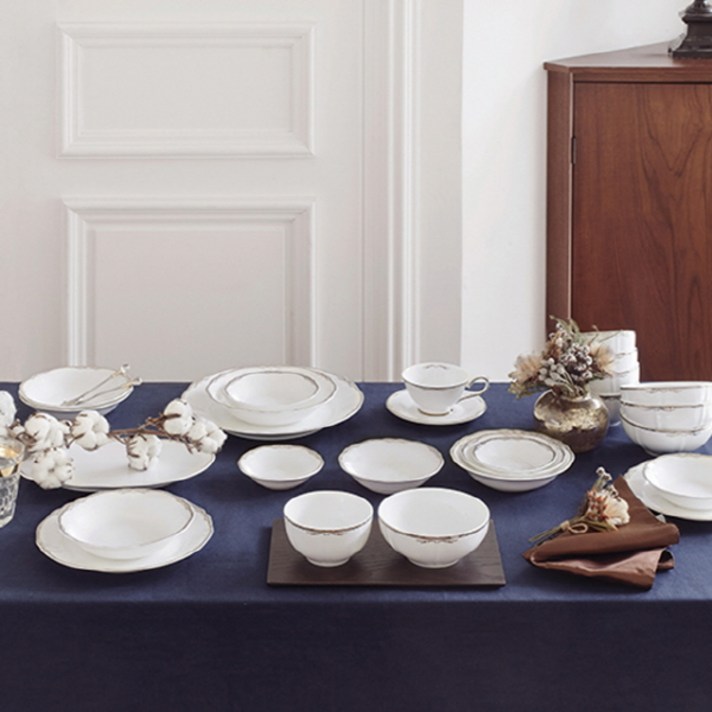 한국도자기 윙스 4인 홈 식기 세트 22p, 혼합색상, 식기 9종