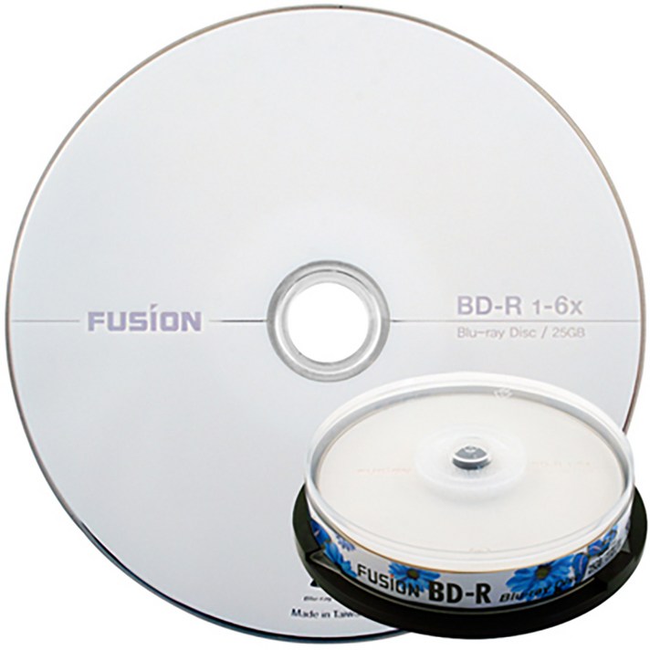 퓨전에프앤씨 블루레이 공디스크 6배속 10p 케이크 포장 BD-R 25G