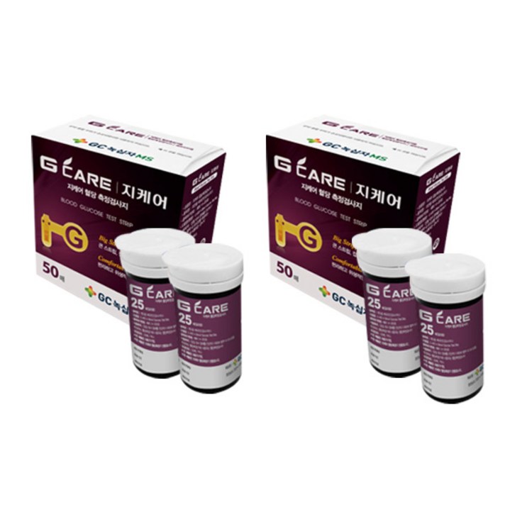 GC녹십자MS 지케어 혈당 측정검사지, 50개입, 2개