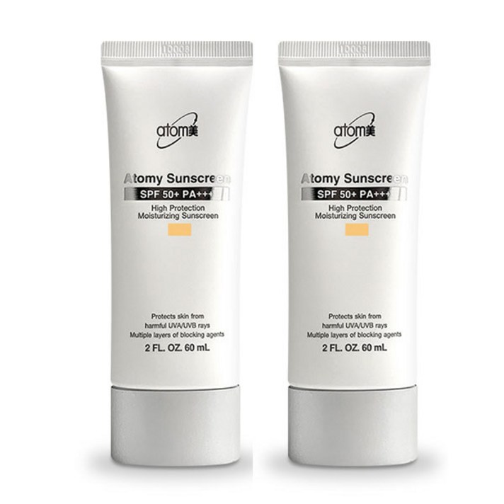 애터미 선크림 베이지 SPF50+ PA+++, 60ml, 2개