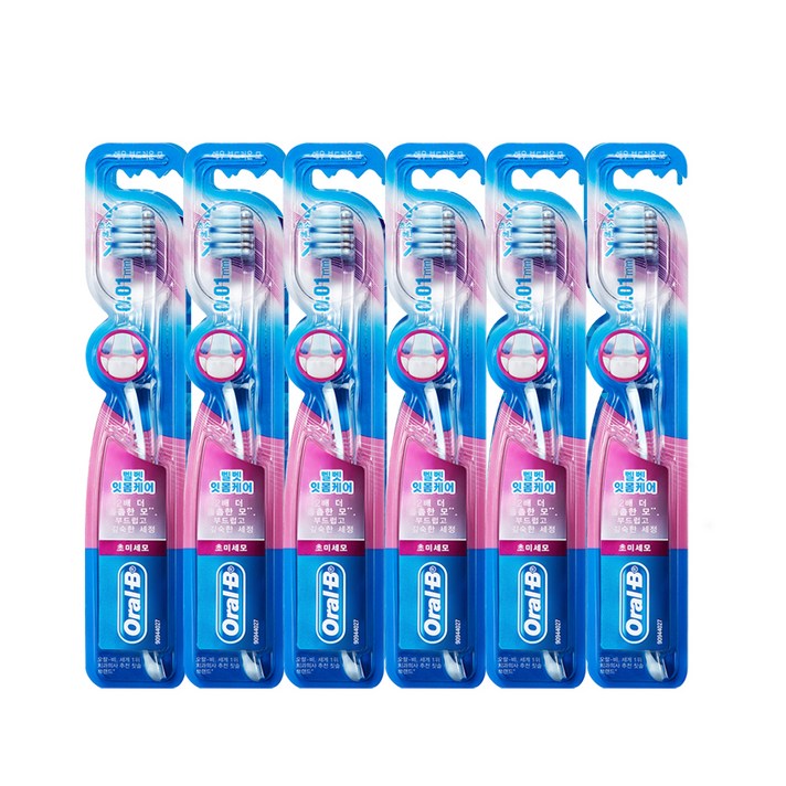 오랄비 벨벳 잇몸케어 칫솔, 1개입, 6개
