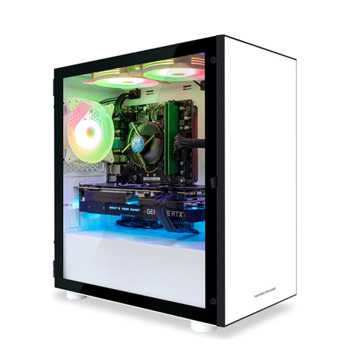 한성컴퓨터 TFG MX 게이밍 데스크탑 화이트 MX9130 + RAM 8GB (i3-9100F WIN미포함 RAM 8GB SSD 240GB GT1030), 램 8GB
