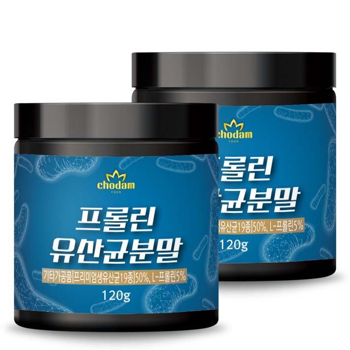 초담식품 프롤린 유산균분말, 120g, 2개