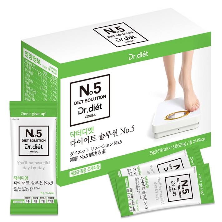 닥터디엣 다이어트 솔루션 No 5 단백질 쉐이크, 35g, 15개