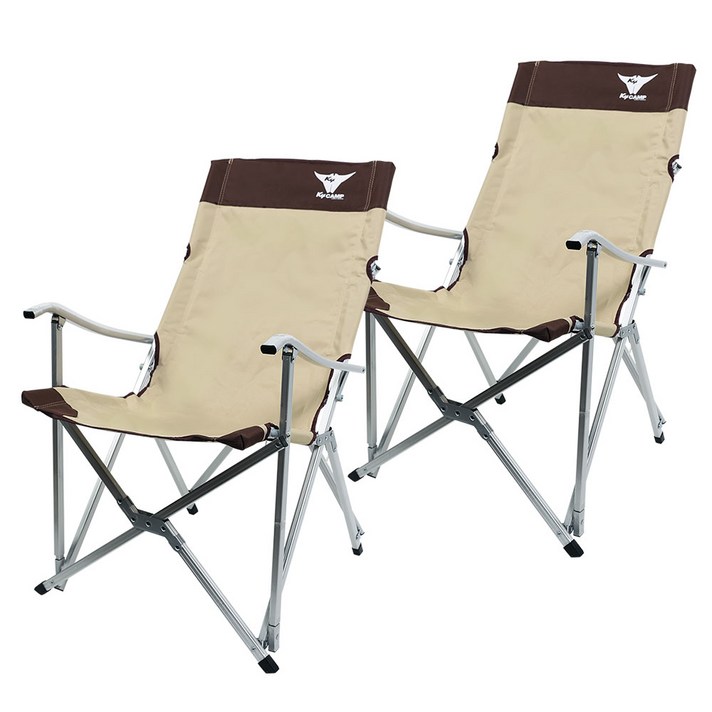 K4Camp 릴렉스 캠핑 체어, 베이지, 2개