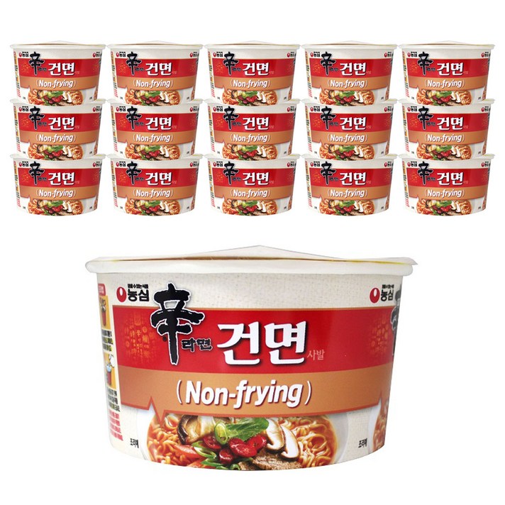 신라면 건면 사발 77g, 16개