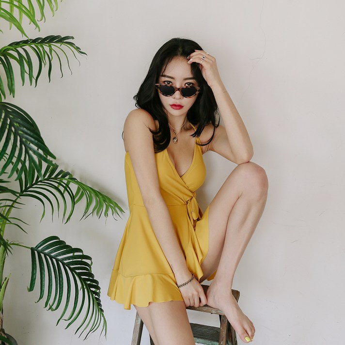 벤디스 아이비 프릴 랩 원피스 수영복 L116
