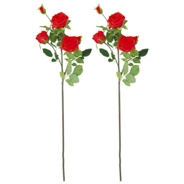 블럭마트 조화 북유럽풍 장미 5송이 x 2세트, 랜덤발송