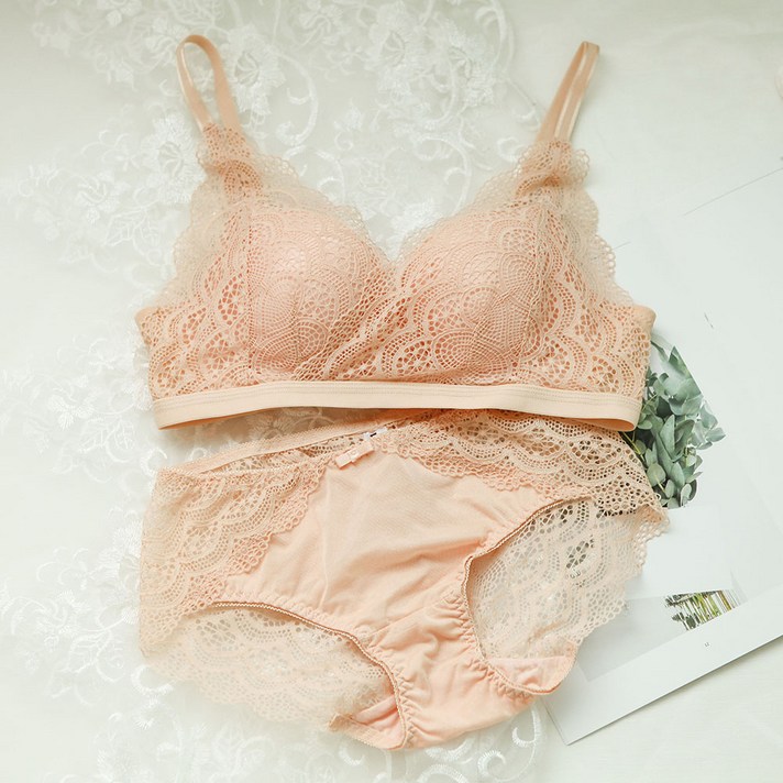 티파니 노와이어 왕뽕 브라 + 팬티 세트