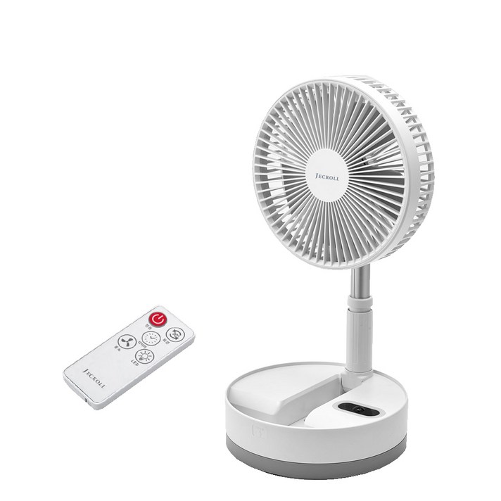 제크롤 접이식 무선 리모컨 휴대용 선풍기, JK-F1080W, 화이트