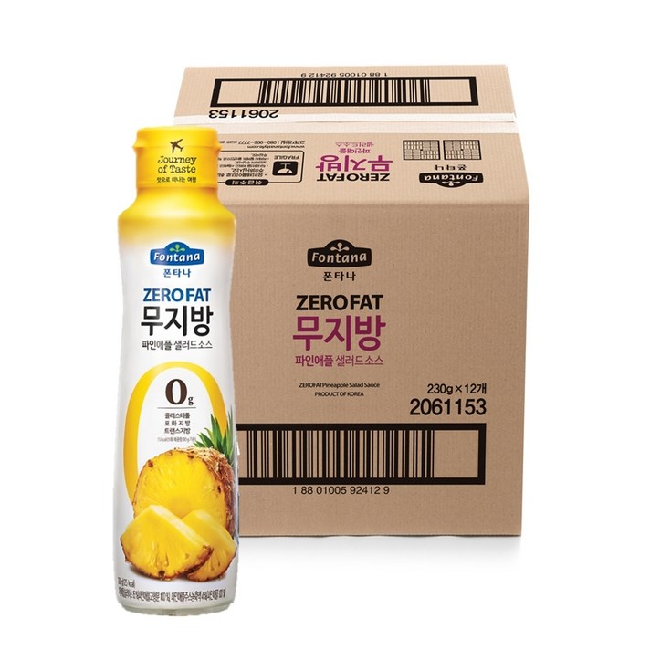 폰타나 무지방 파인드레싱, 230g, 12개
