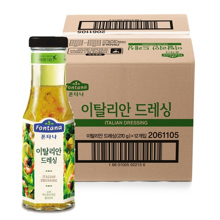 폰타나 이탈리안 드레싱, 270g, 12개