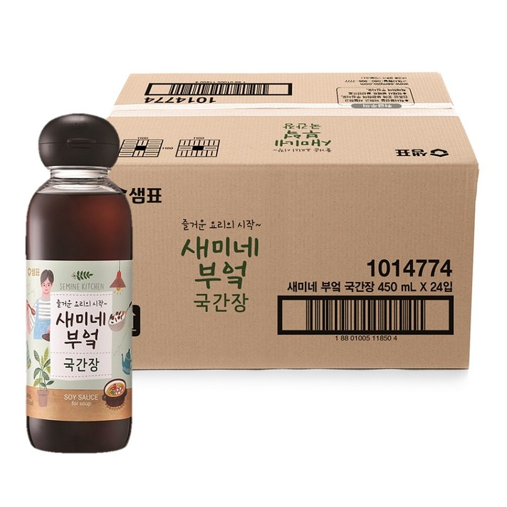 샘표 새미네부엌 국간장, 450ml, 24개