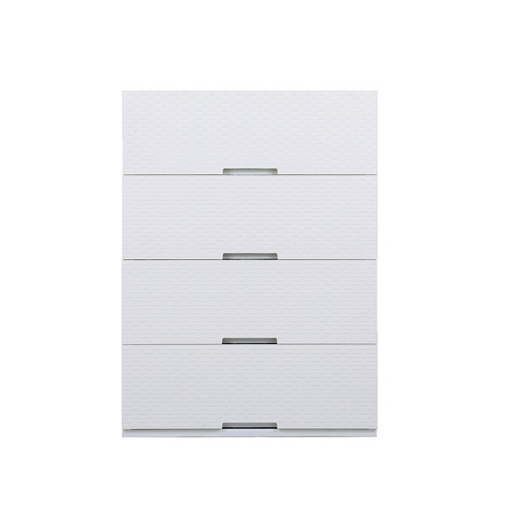 샤바스 어셈블 라탄 4단서랍장 600, 화이트, 1개