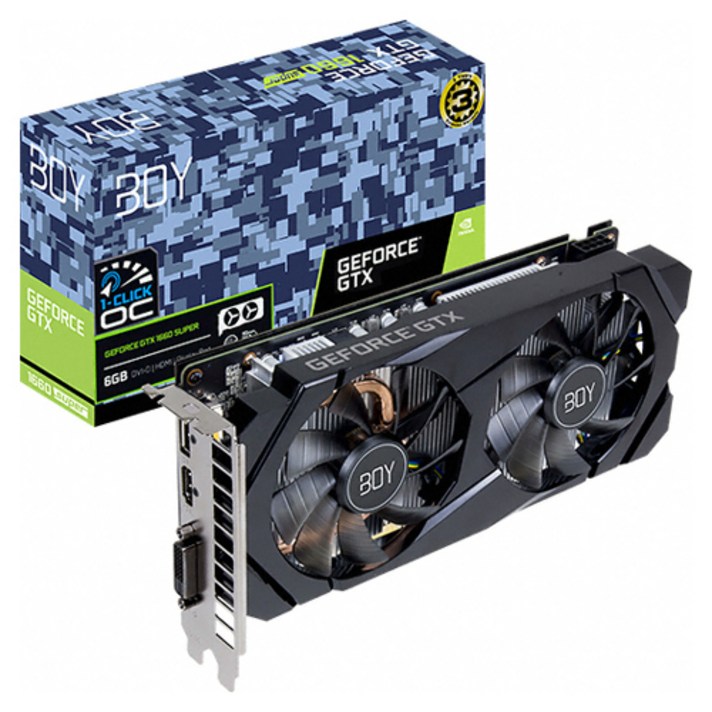 갤럭시 BOY 지포스 GTX 1660 SUPER OC D6 6GB 그래픽카드, 단일상품