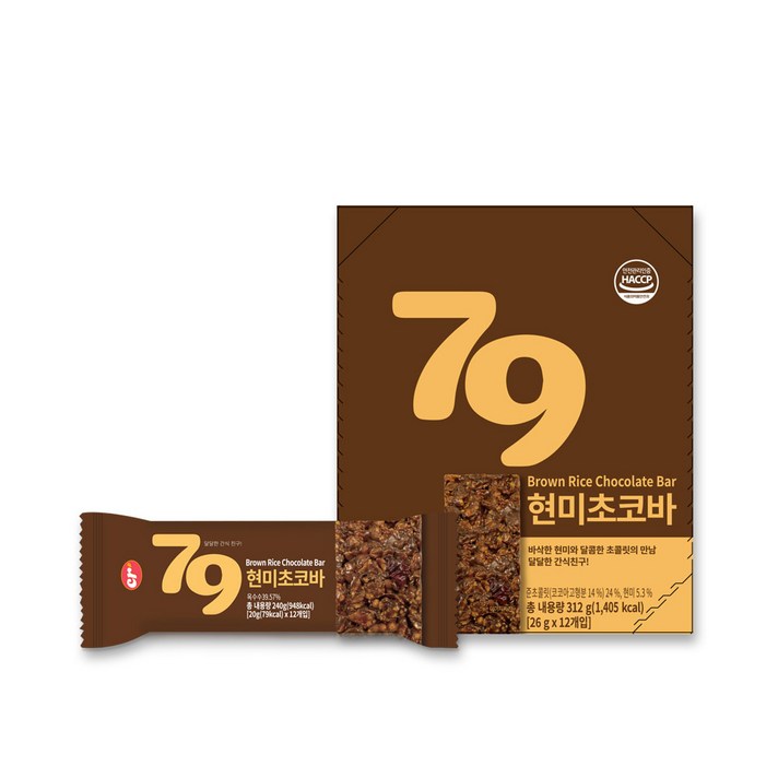 씨알푸드 79 현미 초코바, 26g, 12개