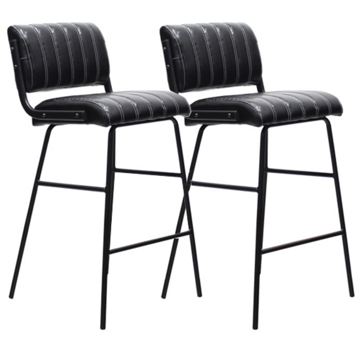 로엠가구 Olive Tree 바 체어 2p, 블랙