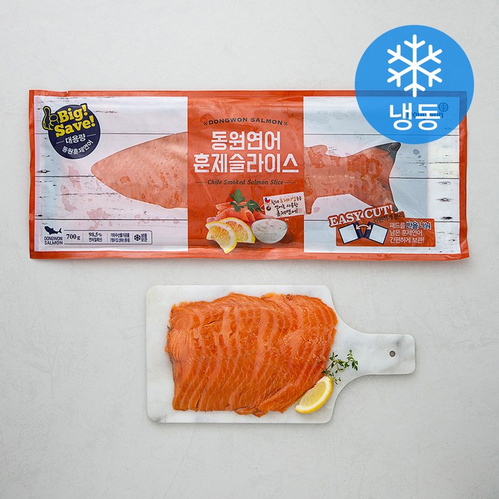 동원 연어훈제 슬라이스 (냉동), 700g, 1팩, 냉동보관