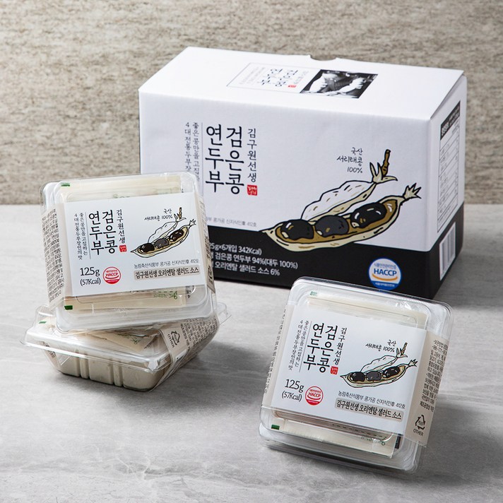 김구원선생 검은콩 연두부, 125g, 6개