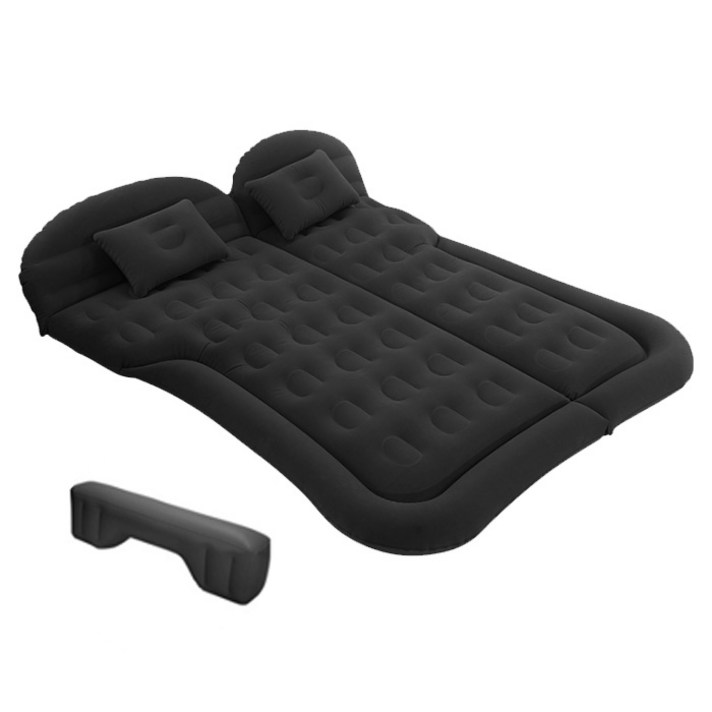 아리코 차박캠핑 SUV 벌집무늬 에어매트 + 분리형 롱블럭 세트, 블랙, 1세트