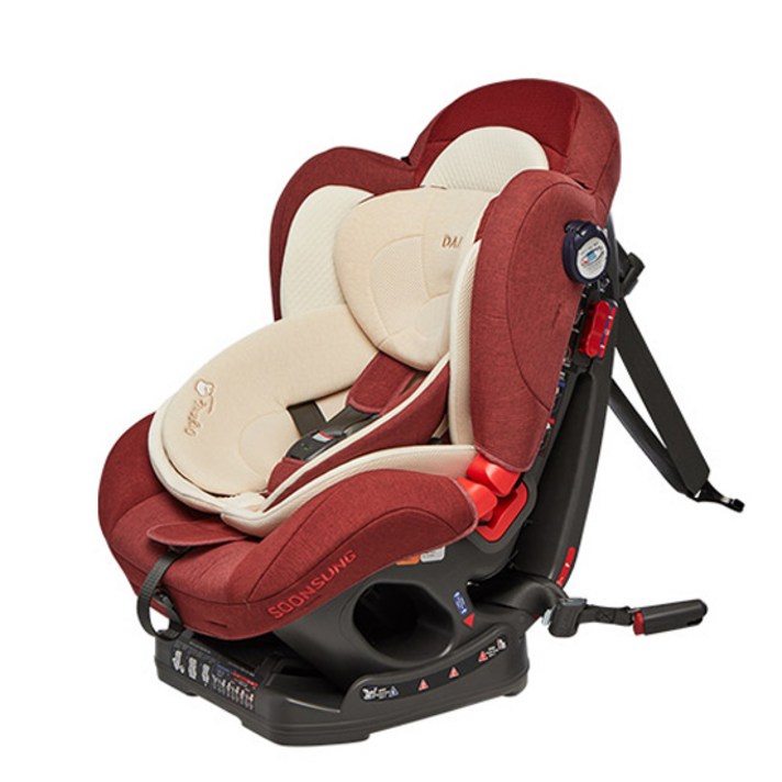 순성 ISOFIX 데일리 카시트 고정형 + 쿨시트, 파이어브릭