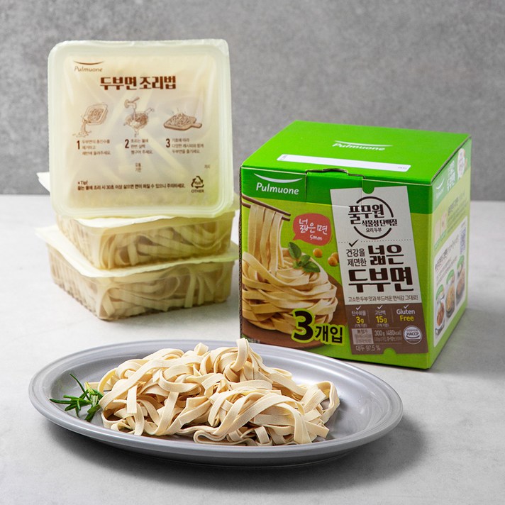 풀무원 두부면 넓은면, 100g, 3개
