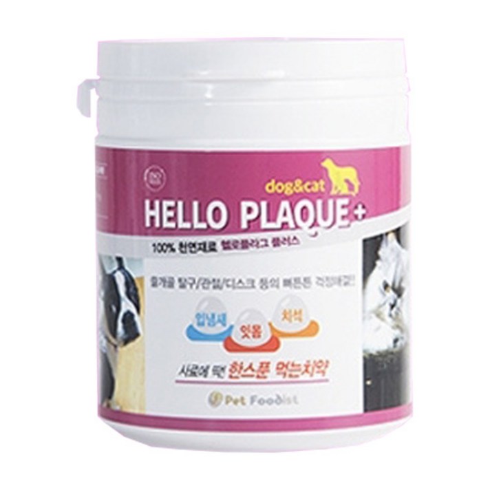 펫푸디스트 헬로플라그 플러스 반려동물 뼈튼튼 입냄새 잇몸영양 치석제거제 40g, 관절건강 겸 구강관리, 1개