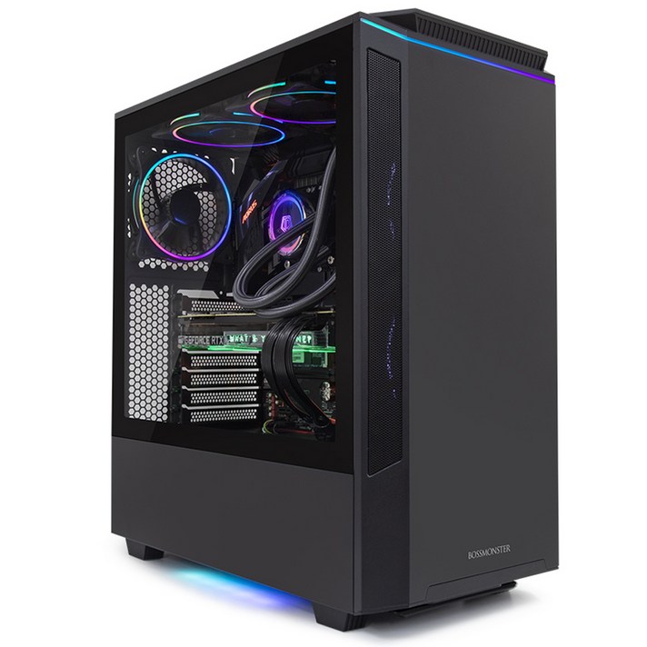 한성컴퓨터 보스몬스터 게이밍 데스크탑 블랙 DX5980XTW (인텔 i9-9900KF WIN 10 Home RAM 32GB NVMe 512GB RTX 2080 Ti), 기본형