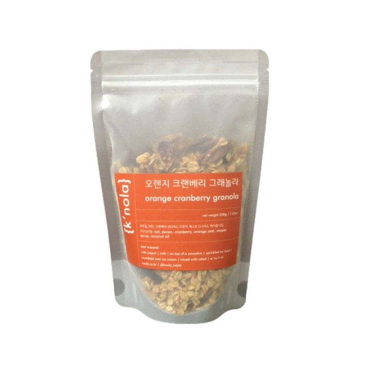 크놀라 오렌지 크랜베리 그래놀라 시리얼, 200g, 1개
