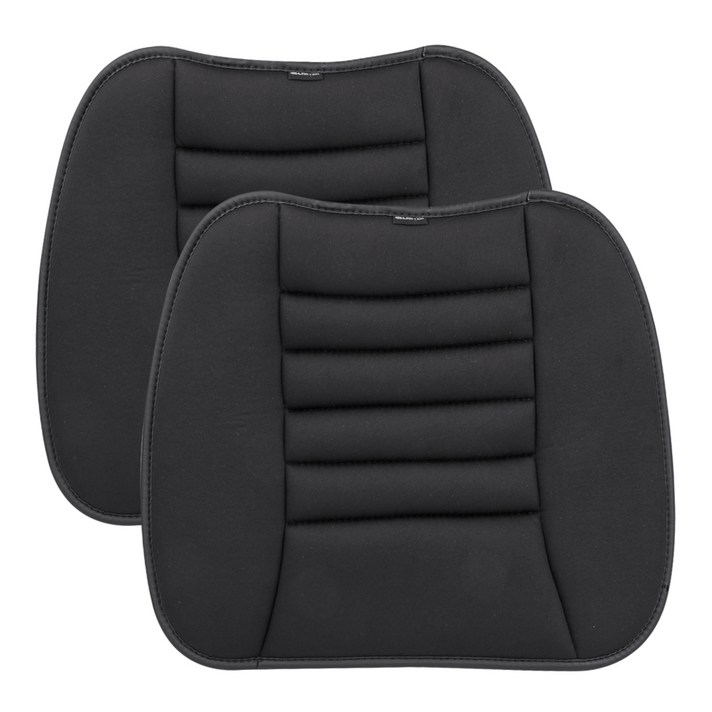 카템 감탄 차량용 메모리폼 방석, 블랙, 2개