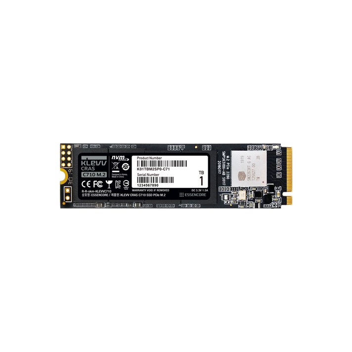 클레브 ESSENCORE CRAS C710 M.2 NVME 3D TLC SSD, K01TBM2SP0-C71, 1TB