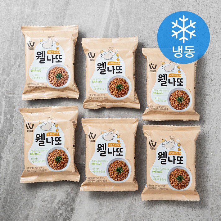 아임웰 100퍼센트 웰나또 (냉동), 53g, 6개