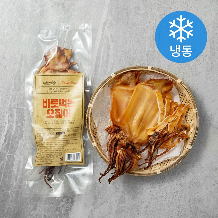 바로먹는 오징어 3미 (냉동), 180g, 1개