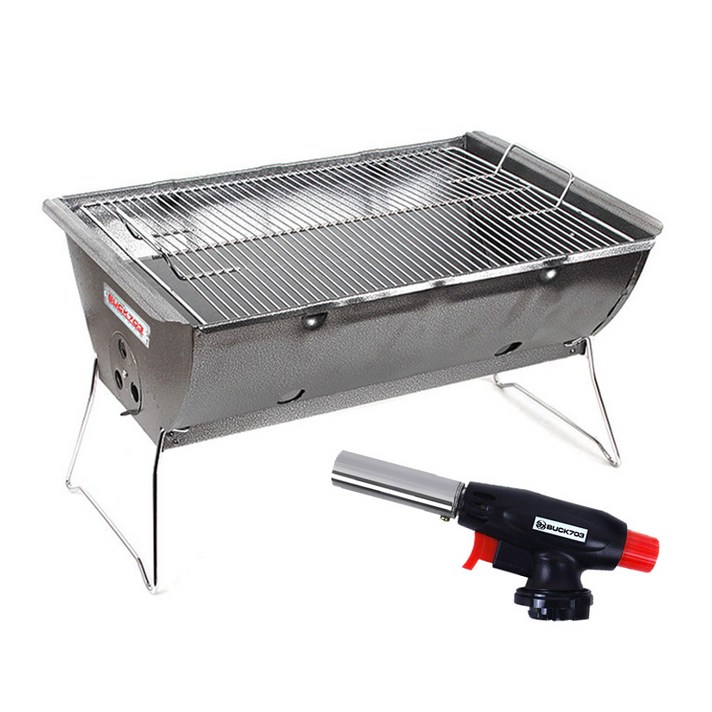 벅703 접이식 바베큐그릴 702A 6~10인용 + 토치 세트, 1세트