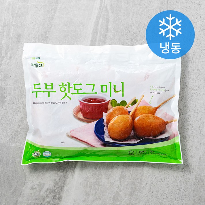 바른선 두부 핫도그 미니 (냉동), 600g, 1개