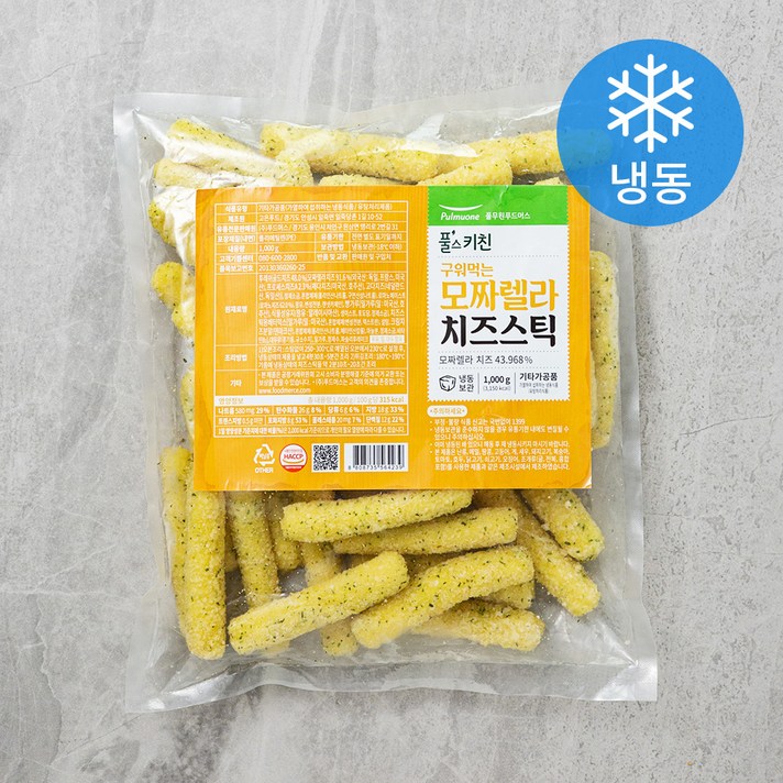 풀스키친 구워먹는 모짜렐라 치즈스틱 (냉동), 1kg, 1개