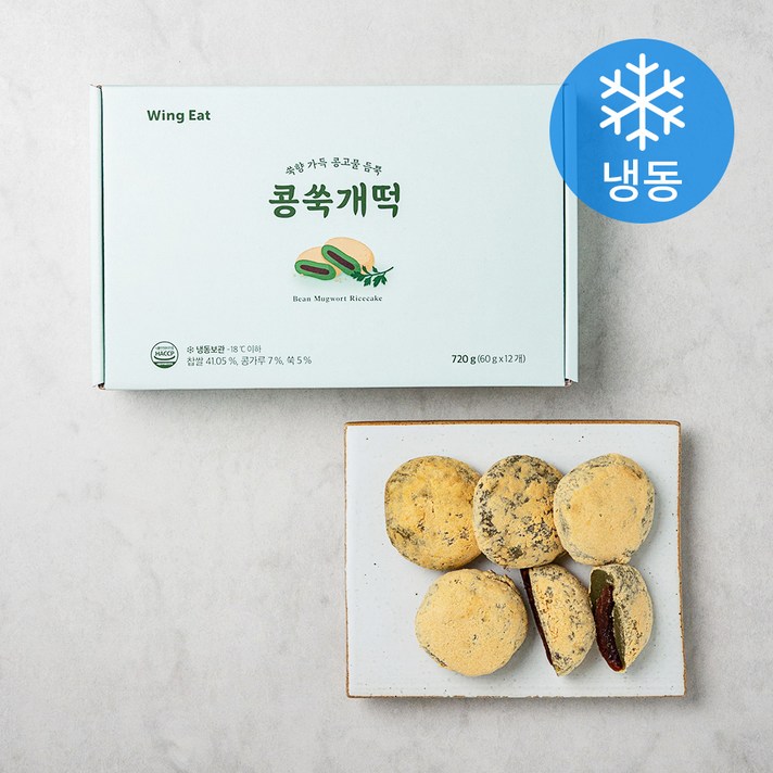 윙잇 콩쑥개떡 (냉동), 60g, 12개