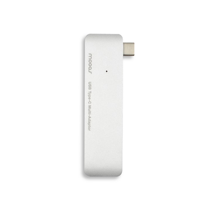 무아스 C타입 USB허브 A2 USB 3포트 + SD + micro SD, GN21A, 실버