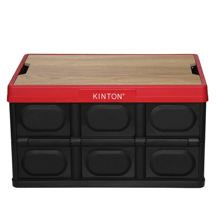 킨톤 트렁크정리함 캠핑 테이블 + 상판 테이블 오크 MOI9, 레드, 1세트