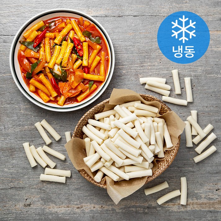 낭만부라더 찰떡볶이 알알이 가늘고 긴 떡 L (냉동), 500g, 14개