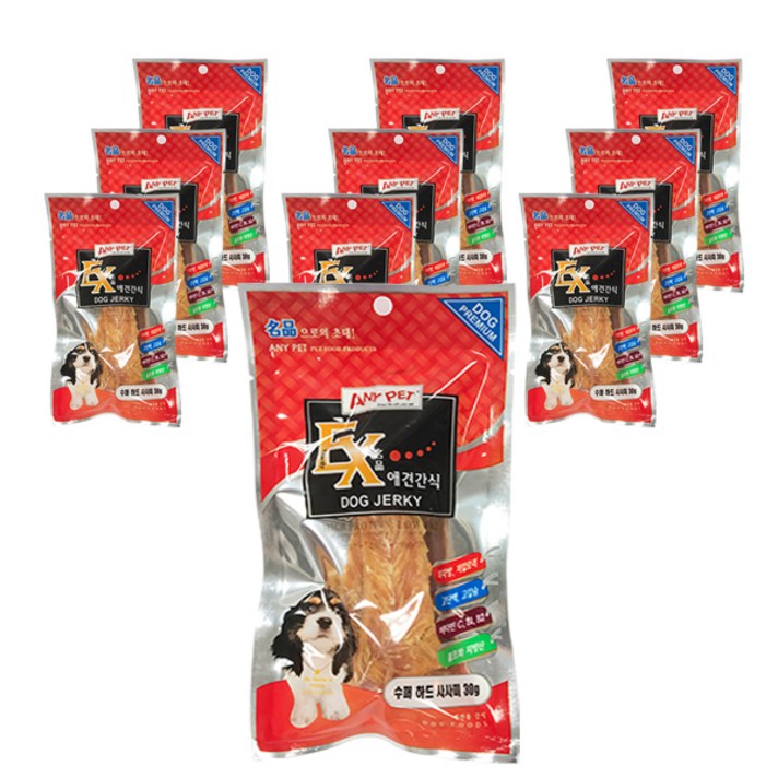 애니펫 수퍼 하드 반려견 사사미 30g, 닭고기맛, 10개