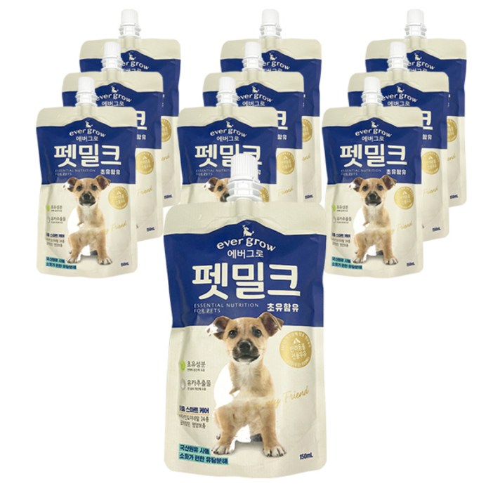 에버그로 초유함유 강아지 펫밀크 150ml, 10개